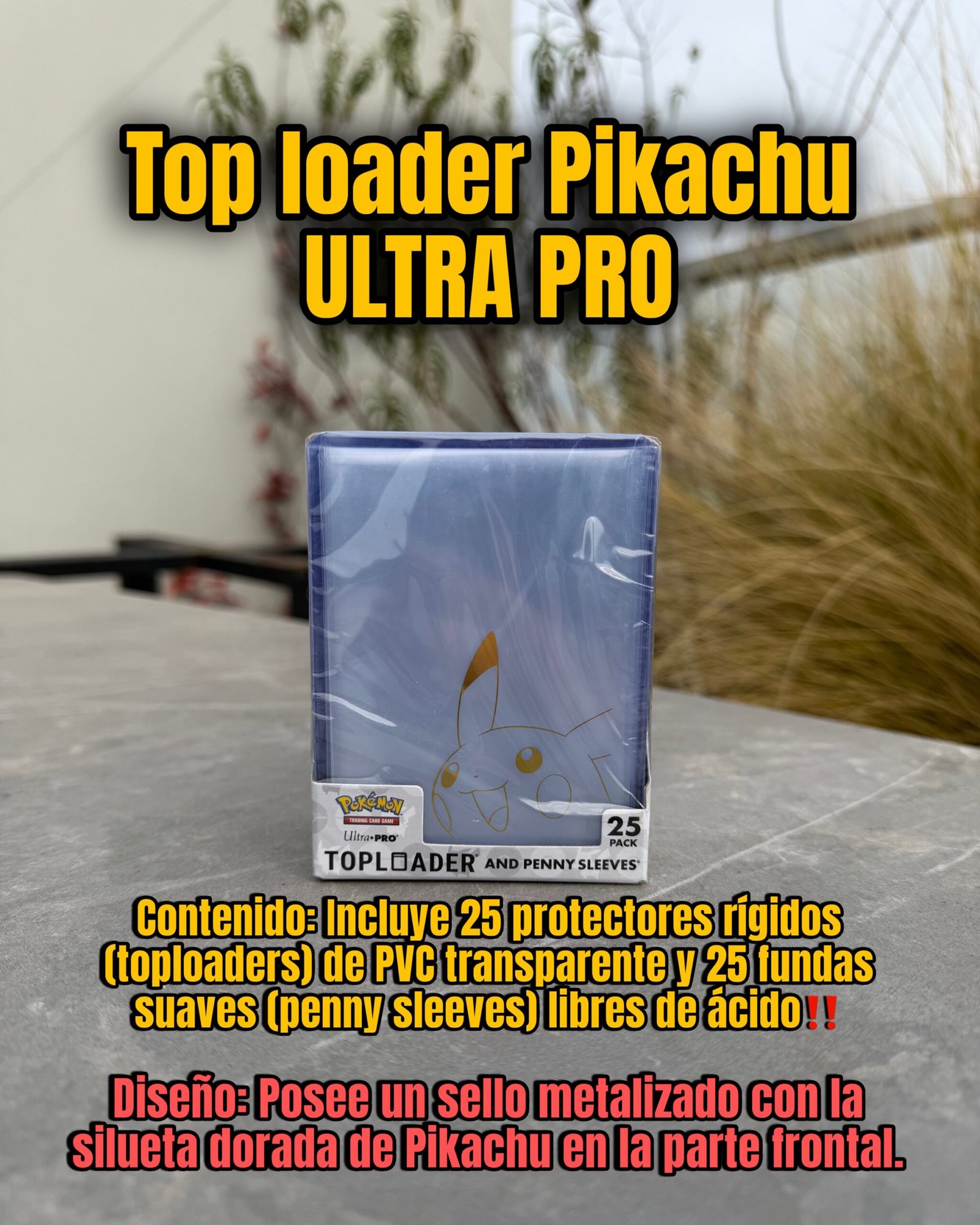 TOP LOADER PIKACHU ULTRA PRO 25u - Imagen 2